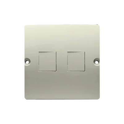 Pokrywa gniazd teleinformatycznych na Keystone płaska podwójna beż