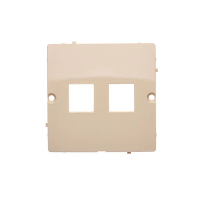 Pokrywa gniazd teleinformatycznych na Keystone płaska podwójna beż