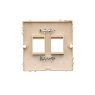 Pokrywa gniazd teleinformatycznych na Keystone płaska podwójna beż