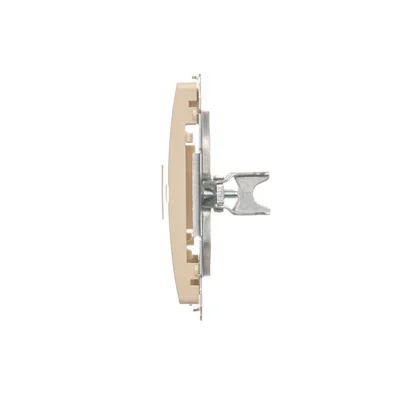 Pokrywa gniazd teleinformatycznych na Keystone płaska podwójna beż