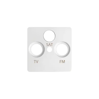 Pokrywa gniazda R-TV-SAT biała