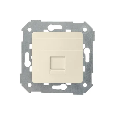 Pokrywa gniazda RJ45 1 gniazdo z adapterem i żaluzją beż