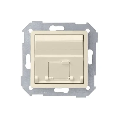 Pokrywa gniazda RJ45 x1 skośna beż