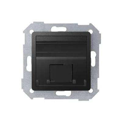 Pokrywa gniazda RJ45 x1 skośna grafit