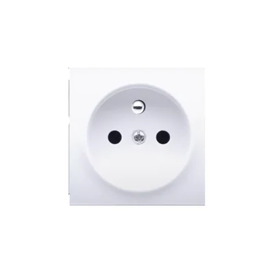 Pokrywa gniazda z uziemieniem biała