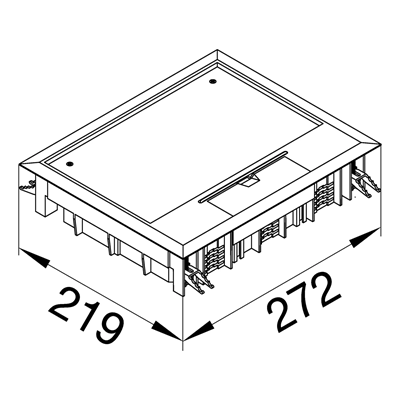 Pokrywa uchylna VE09 200x253 wykładzina 5mm stal szary PA
