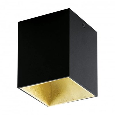 POLASSO Lampa sufitowa 10x10 cm czarna/złoty