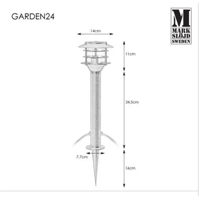 POLE IP44 Lampa stojąca czarna