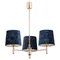 PONTE Lampa wisząca potrójna granatowa