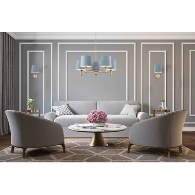 PONTE Lampa wisząca potrójna granatowa