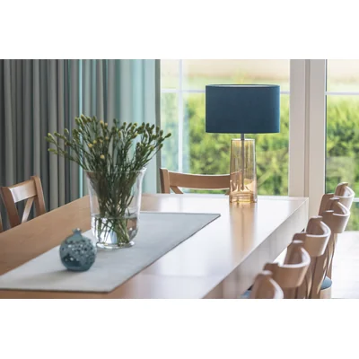 PRATO Lampa stołowa 50cm 60W E27 IP20 niebieska