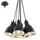 PRIDDY Lampa wisząca siedmiopunktowa czarna