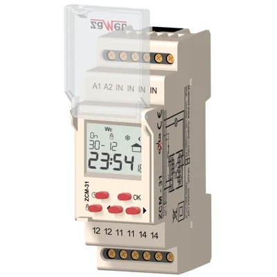 Programator czasowy 1-kanałowy astronomiczny 230V AC TYP: ZCM-31