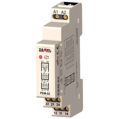 Przekaźnik elektromagnetyczny 230V AC 2x8A TYP: PEM-02/230