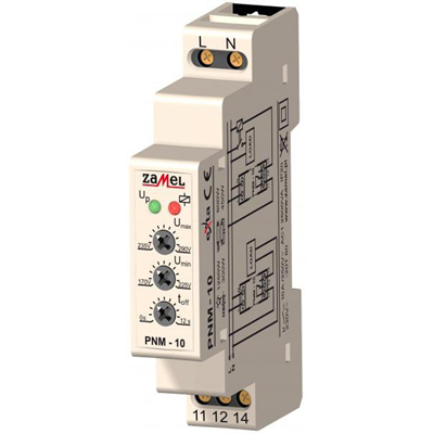 Przekaźnik napięciowy 1-fazowy 230V AC typ: PNM-10
