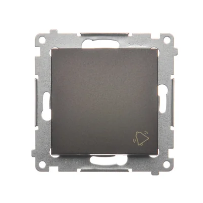 Przycisk „dzwonek” 16AX 250V zaciski śrubowe brąz mat