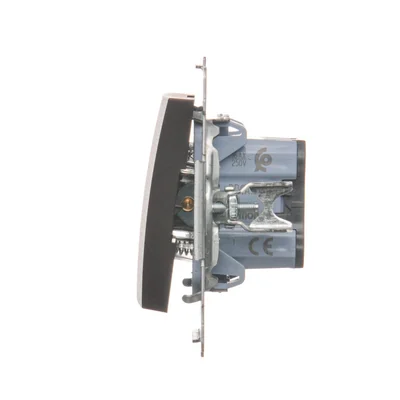 Przycisk „dzwonek” 16AX 250V zaciski śrubowe brąz mat