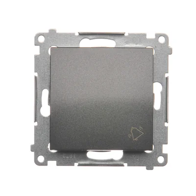 Przycisk "dzwonek" (moduł) 10A 230V szybkozłącza antracyt (metalik)