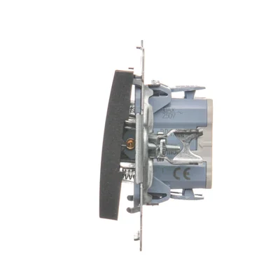 Przycisk "dzwonek" (moduł) 10A 230V szybkozłącza antracyt (metalik)