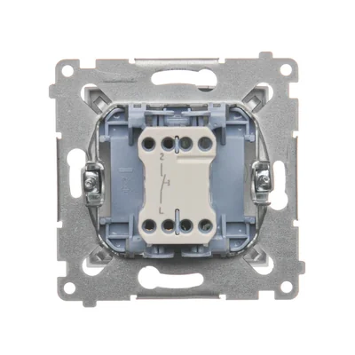 Przycisk "dzwonek" (moduł) 10A 230V szybkozłącza srebrny (metalik)