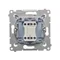 Przycisk "dzwonek" (moduł) 10A 230V szybkozłącza srebrny (metalik)