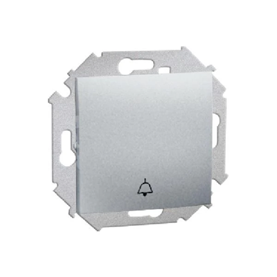 Przycisk "dzwonek" (moduł) 10A, 230V, zaciski śrubowe, aluminium (metalik)