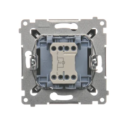 Przycisk "dzwonek" z podświetleniem LED (moduł) 10A 230V szybkozłącza antracyt (metalik)
