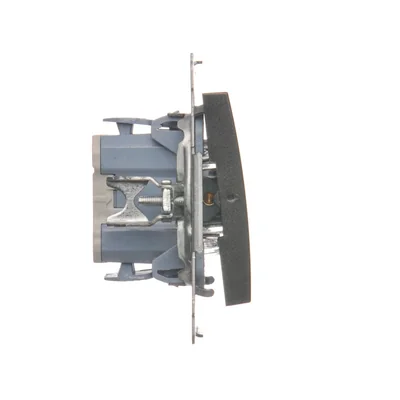 Przycisk "dzwonek" z podświetleniem LED (moduł) 10A 230V szybkozłącza antracyt (metalik)