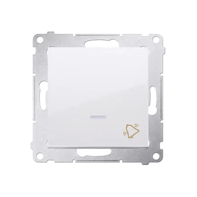 Przycisk "dzwonek" z podświetleniem LED (moduł) 10A 230V szybkozłącza biały