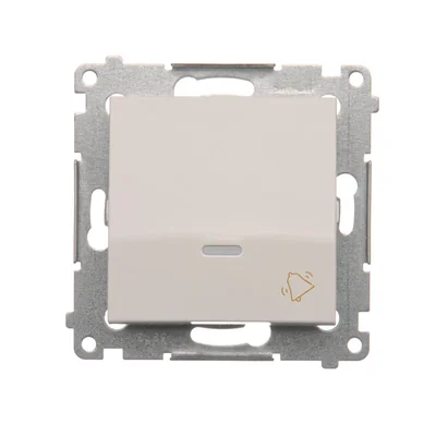 Przycisk "dzwonek" z podświetleniem LED (moduł) 10A 230V szybkozłącza biały
