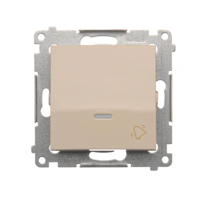 Przycisk "dzwonek" z podświetleniem LED (moduł) 10A 230V szybkozłącza krem