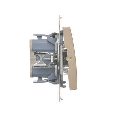 Przycisk "dzwonek" z podświetleniem LED (moduł) 10A 230V szybkozłącza złoty (metalik)