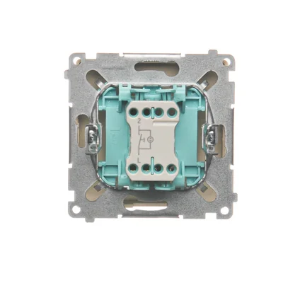 Przycisk dzwonek z podświetleniem (moduł) 10A 250V zaciski śrubowe beż