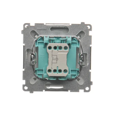 Przycisk dzwonek z podświetleniem (moduł) 10A 250V zaciski śrubowe inox (metalik)