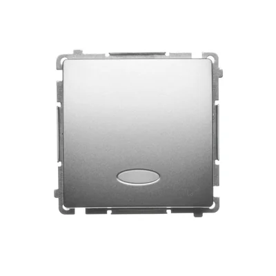 Przycisk "dzwonek" z podświetleniem (moduł) 230V, satyna metalik