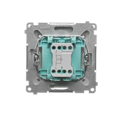 Przycisk "dzwonek" z podświetleniem (moduł) 230V, satyna metalik