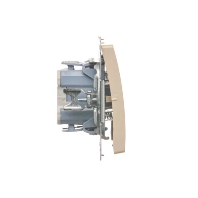 Przycisk podwójny zwierny dwuobwodowy: 2 wejścia, 2 wyjścia (moduł) 230V, beżowy