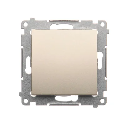 Przycisk pojedynczy zwierny bez piktogramu (moduł) 10A 250V szybkozłącza złoty (metalik)