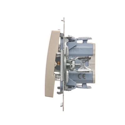 Przycisk pojedynczy zwierny bez piktogramu (moduł) 10A 250V szybkozłącza złoty (metalik)