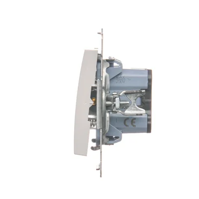 Przycisk pojedynczy zwierny bez piktogramu (moduł) 16A 250V zaciski śrubowe biały