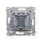 Przycisk pojedynczy zwierny z podświetleniem LED bez piktogramu (moduł) 16A 250V zaciski śrubowe srebrny (metalik)