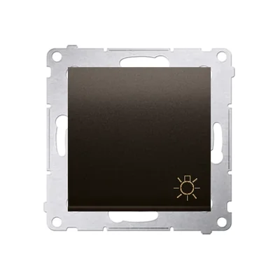 Przycisk "światło" 16AX 250V zaciski śrubowe brąz mat metalizowany