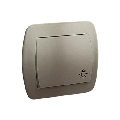 Przycisk "światło" 230V, satyna metalik