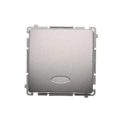 Przycisk światło z podświetleniem (moduł) 10A 250V zaciski śrubowe inox (metalik)