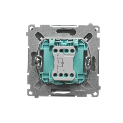 Przycisk światło z podświetleniem (moduł) 10A 250V zaciski śrubowe satyna (metalik)