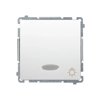 Przycisk światło z podświetleniem na 24V (moduł) 10A 24 V zaciski śrubowe biały