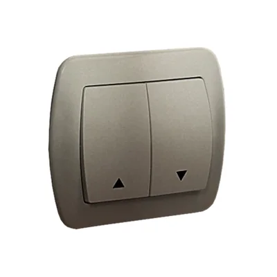 Przycisk żaluzjowy 10A 250V zaciski śrubowe satyna (metalik)