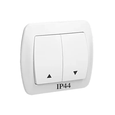 Przycisk żaluzjowy 230V, biały