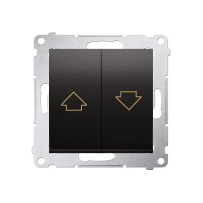 Przycisk żaluzjowy do sterowania roletą z wielu miejsc (moduł) 10A 250V zaciski śrubowe antracyt (metalik)