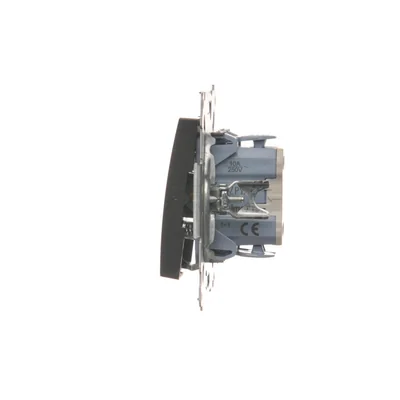 Przycisk żaluzjowy (moduł) 10A 230V szybkozłącza antracyt (metalik)